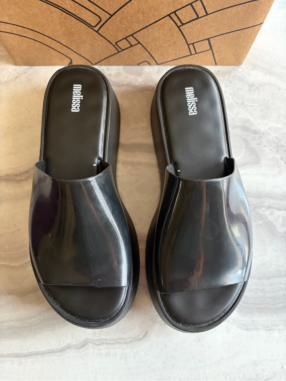 Melissa Becky Black Slide Platform
